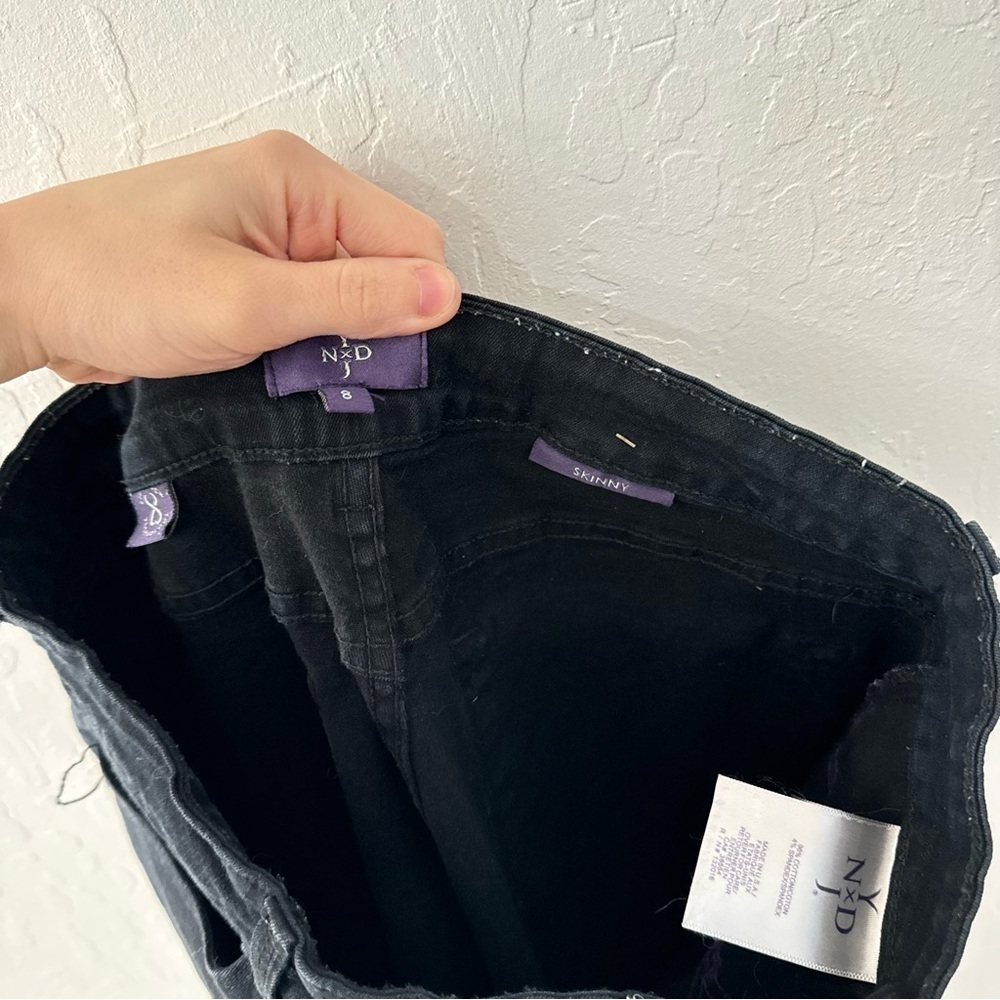 NYJD Black Skinny Jeans Size 8 Sculpted Sleek Slimming - Picture 5 of 5